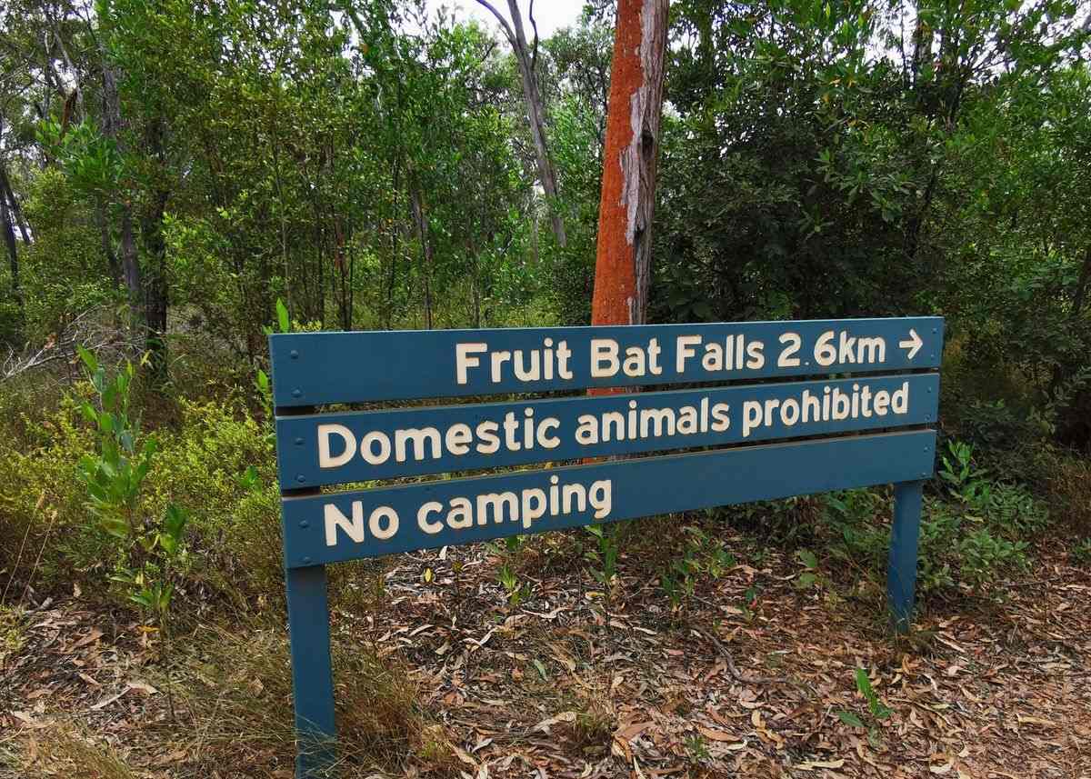 Fruit Ball Falls Sign - Explore Cape York