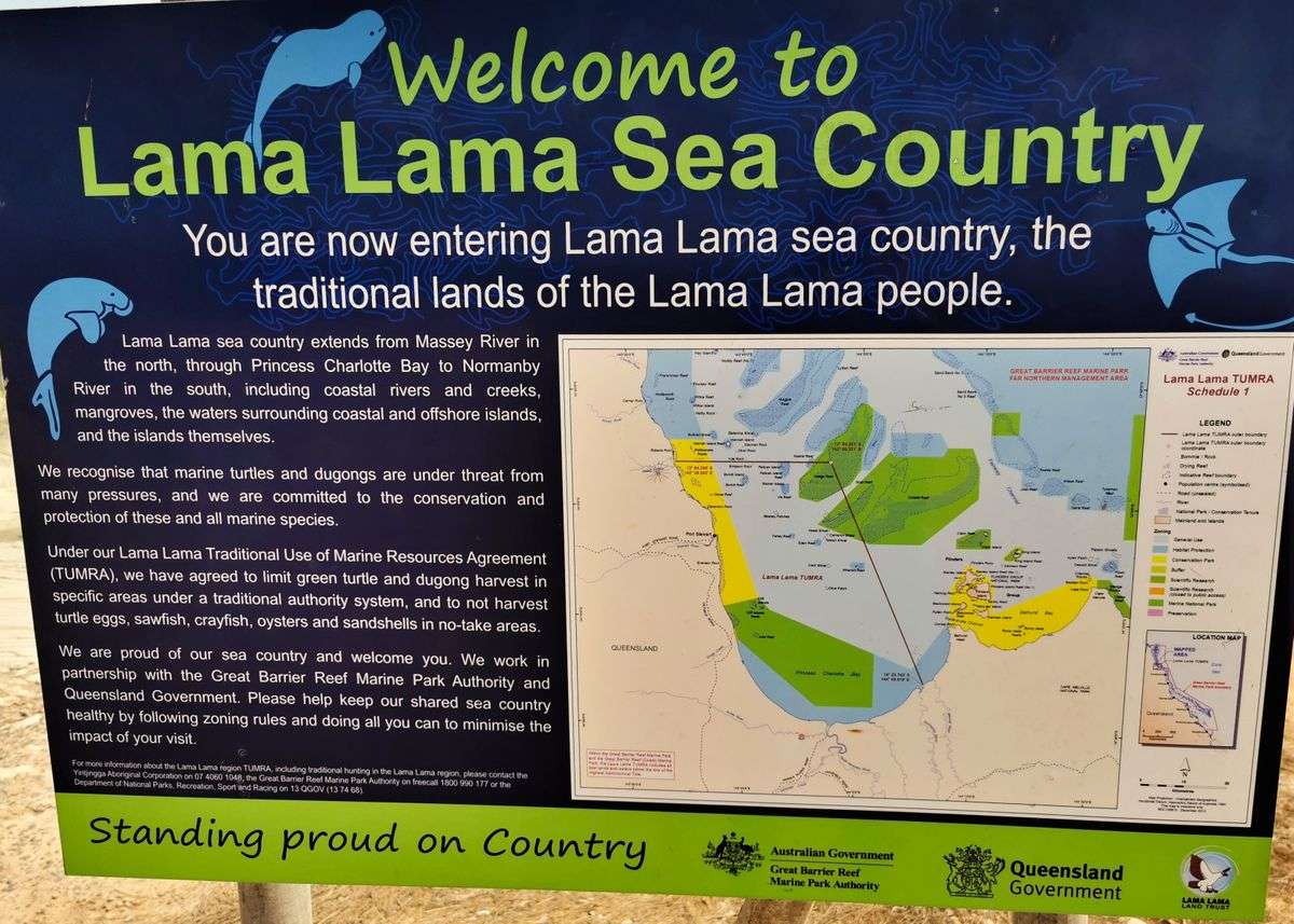 Lama Lama Sign - Explore Cape York