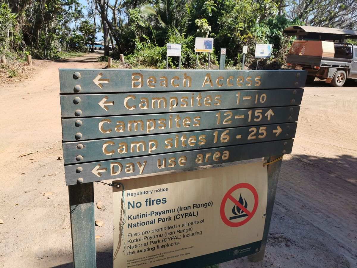 Chilli Beach Camping Sign 1 - Explore Cape York