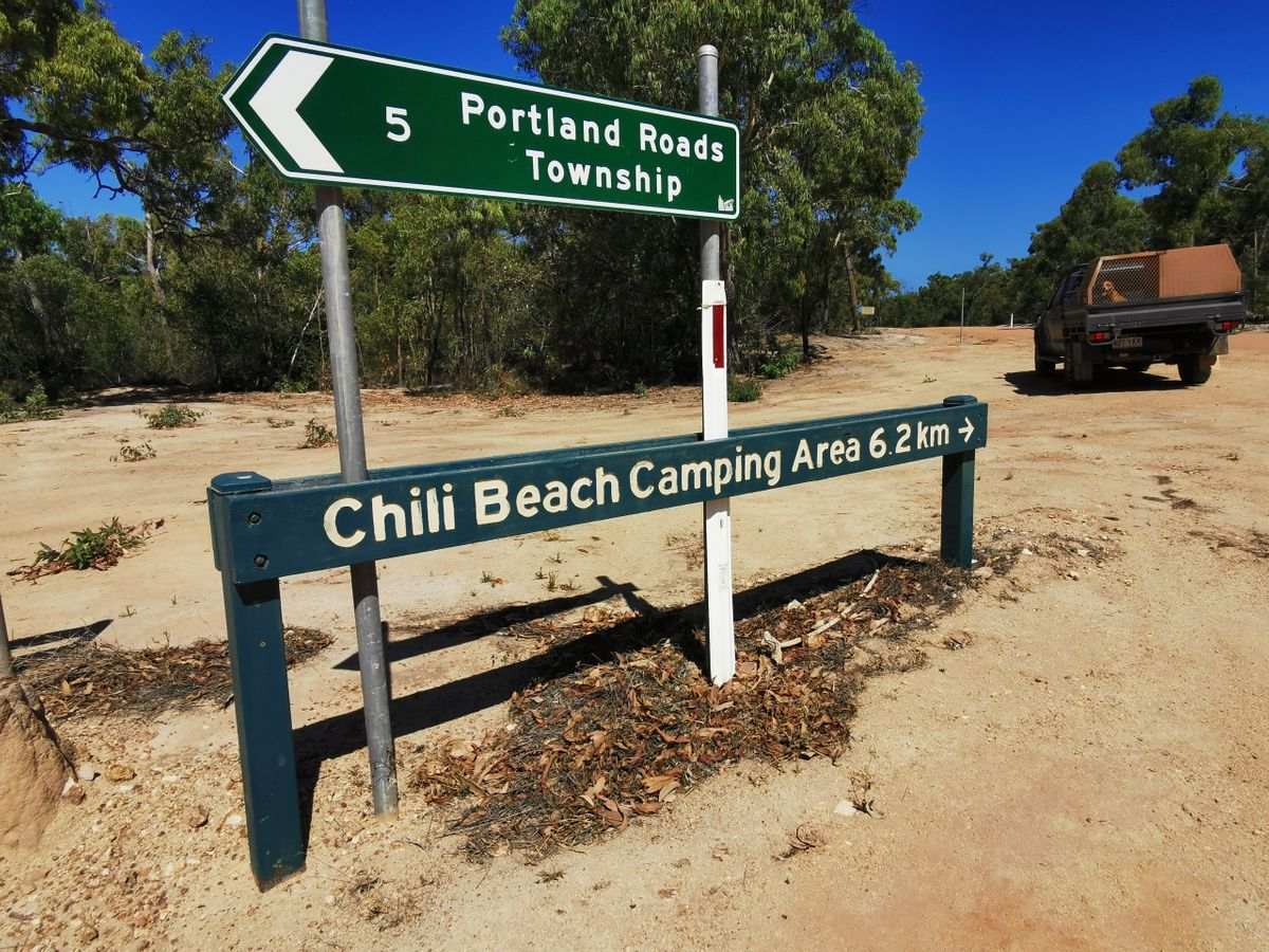 Things To Do On Cape York Chilli Beach Camping Sign - Explore Cape York
