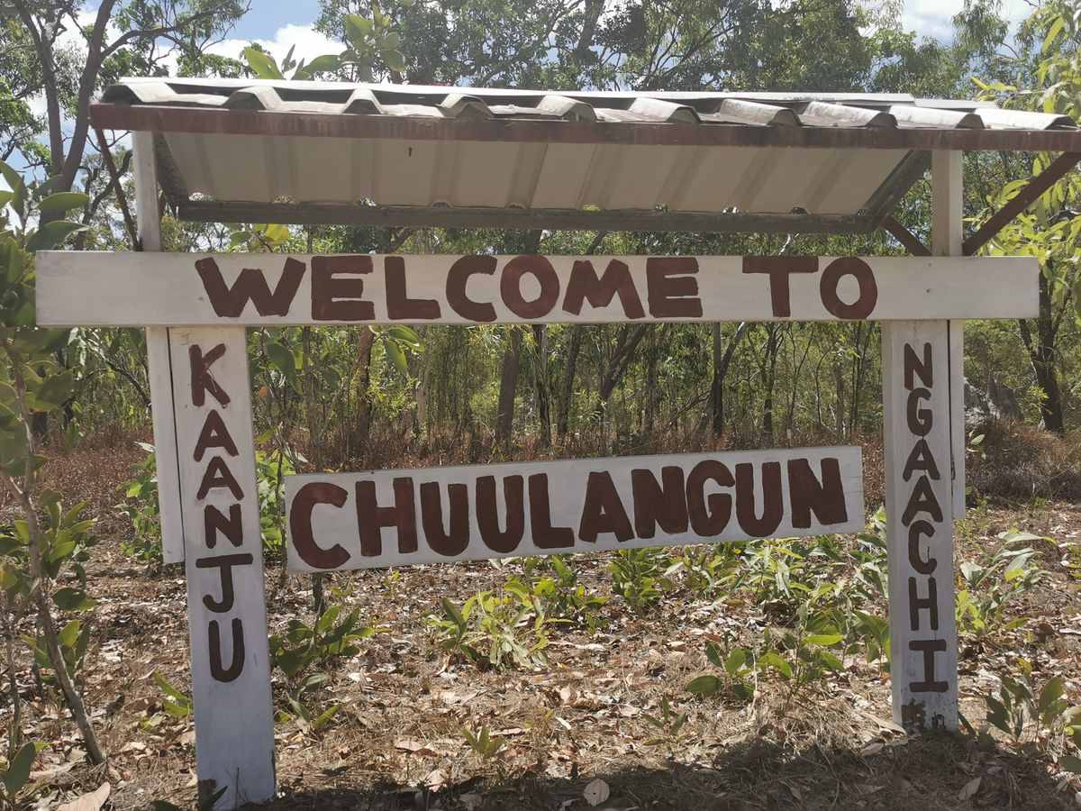 Chuulangun Welcome Sign - Explore Cape York