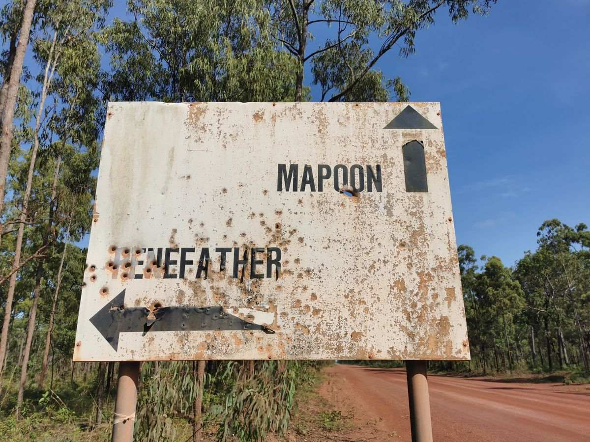 Mapoon and Penefarther Direction Sign - Explore Cape York